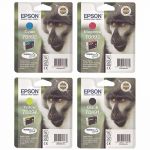 EPSON CARTOUCHE D'ENCRE SINGE T0895 (C13T08954010) - DURABRITE ULTRA - MULTIPACK - COULEUR: NOIR, CYAN, MAGENTA, JAUNE (LOT DE 4 CARTOUCHES)