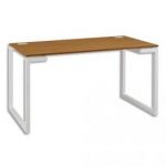 GAUTIER BUREAU CHENE SUNDAY, 2 PASSE-CÂBLES SUR PLAN BOIS 160X73X80CM