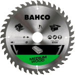 BAHCO - LAME DE SCIE CIRCULAIRE 200X30/25/20/18/16MM 40 DENTS POUR LE BOIS AVEC SCIES PORTABLES À TABLE