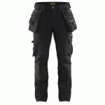 PANTALON DE TRAVAIL X1900 ARTISAN STRETCH 4D NOIR TAILLE 50 - BLAKLADER