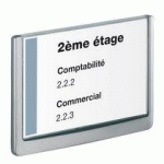 PLAQUE MURALE 17,5 X 23,5 CM CLICK SIGN DURABLE GRISE.