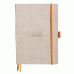 RHODIARAMA GOALBOOK SOUPLE A5 240 PAGES PETITS CARREAUX 5X5 PAPIER IVOIRE 90G - BEIGE