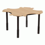 TABLE ERGO TECHNIC Ø140 RÉGLABLE COMPACT - ÉRABLE/NOIR - SUNSET CREATION