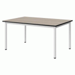 TABLE MALIBU 120X80 T3 4P STRA ANTIB ACACIA/NOIR BLC 9016