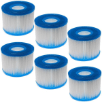 6X CARTOUCHE FILTRANTE TYPE S1 COMPATIBLE AVEC INTEX PURESPA 28403E SPA, BAIN À REMOUS - FILTRE DE RECHANGE BLANC / BLEU - VHBW