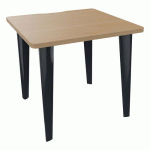 BUREAU EVIDENCE L.80 X P.80 CM CHÊNE CLAIR PIED ANTHRACITE - VINCO