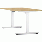 BUREAU MOTORISÉ L120XP80 CM ÉP.25 MM CHÊNE CLAIR/BLANC - EOL