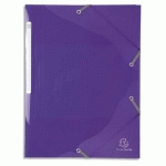 CHEMISE EXACOMPTA 3 RABATS A ELASTIQUES - EN POLYPROPYLENE 5/10E - VIOLET TRANSLUCIDE - LOT DE 15