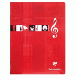 LOT DE 20 - CAHIER MUSIQUE & CHANT PIQUÉ 17X22 CM 56 PAGES LIGNÉ - ASSORTIS