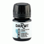 LOT DE 5 - DARWI FLACON DE 30 ML DE PEINTURE SUR VERRE - BLEU