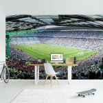 PAPIER PEINT INTISSÉ STADE DE FOOTBALL - PEINTURE MURALE GRAND - DIMENSION HXL: 255CM X 384CM