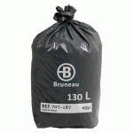 SAC POUBELLE 130 LITRES BRUNEAU GRIS - 200 SACS