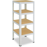 SHELFPLAZA - HOME 100X30X30CM ÉTAGÈRE CHARGE LOURDE BLANC / ETAGERE METALLIQUE 4 NIVEAUX / 175KG CAPACITÉ CHARGE / ETAGERE EN METAL, ÉTAGÈRES DE