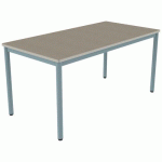 TABLE CARÉLIE 160X80 T6 STRAT POLY. ÉRABLE GOTL. BEIGE/LAGON - MOBIDECOR