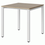 TABLE MALIBU 80X80 T6 SOUDÉ STR ABS CHÊNE 1146/BLC 9016 - MANUTAN EXPERT