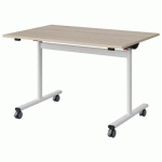 TABLE MALIBU RAB. 120X80 T6 DL STRA ABS ACACIA/BLC 9016 - MANUTAN EXPERT