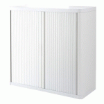 ARMOIRE À RIDEAUX DÉMONTABLE EASY OFFICE 104 X 110 CM CORPS BLANC - RIDEAUX BLANC