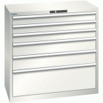 ARMOIRE BLANC GRIS 1023X572X1000 AVEC 6 TIR. 200KG - LISTA