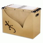 BAC DE CLASSEMENT OXFORD + 5 DOSSIERS SUSPENDUS TOUAREG A4 CARTE RECYCLÉE BEIGE NATUREL