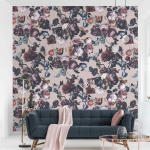 MURALE - OLD MASTERS FLOWERS WITH TULIPS AND ROSES ON PINK DIMENSION HXL: 192CM X 192CM MATÉRIEL: SMART