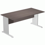 BUREAU DROIT AVEC PIEDS L FAST - 160 CM - FRÊNE - GRIS
