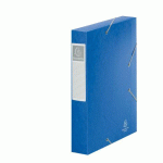 CHEMISE BOX CARTE CARTOBOX EXACOMPTA 24 X 32 CM DOS 6 CM BLEUE
