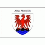 DRAPEAU ALPES MARITIMES : DIMENSIONS - 50 X 75 CM