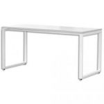 MTI BUREAU MT1 ÉLÉGANCE PLATEAU BLANC PIÉTEMENT BLANC - DIMENSIONS L140 X H75 X P67 CM