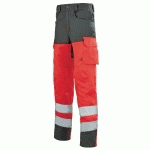 PANTALON DE TRAVAIL ROUGE HIVI / GRIS