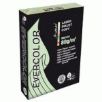 RAMETTE PAPIER COULEUR RECYCLÉ CLAIREFONTAINE EVERCOLOR A4 80 GR - 500 FEUILLES - IVOIRE - LOT DE 5