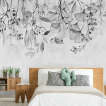 ARTGEIST - PAPIER PEINT FOGGY NATURE GRIS - 250 X 175 CM - NOIR ET BLANC