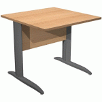 BUREAU DROIT PIEDS L MÉTAL FAST 80 CM - HÊTRE ANTHRACITE