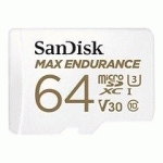 SANDISK MAX ENDURANCE 64 GO MICROSDXC UHS-I CLASSE 10