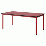 TABLE MALIBU 160X80 T4 4P ST ANTIB ROUG U321/NOIR ROUGE 3020