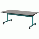 TABLE MALIBU RAB. 160X80 T3 DL ST BÉTON F186/NOIR BLEU 5018