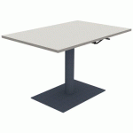 TABLE MANO RÉG. 120X80 STRAT ALAISÉ GRIS PERLE GRIS/NS - MOBIDECOR