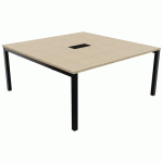 TABLE RÉUNION ASTRO ARCHE 160 X 163 CHÊNE FIL/NOIR - BURONOMIC
