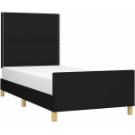 VIDAXL - CADRE DE LIT AVEC T�TE DE LIT NOIR 80X200 CM TISSU