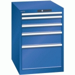 ARMOIRE BLEU SÉCU. 564X725X800 AVEC 5 TIR. 75KG _ 14.368.100 - LISTA