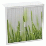ARMOIRE EASY OFFICE H.104CM CORPS BLANC RIDEAUX NATURE - PAPERFLOW