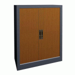 ARMOIRE MÉTAL À RIDEAUX PVC LAME RECOUVERTE 80 X 102 CM COLORIS HÊTRE/ALU - MANUTAN COLLECTIVITÉS