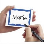 AVERY BLOC DE 40 ÉTIQUETTES PORTE-BADGES LISERÉ BLEU FONCÉ 85X59MM