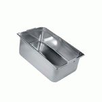 BAC GASTRO INOX 1/1  PLEIN À  ANSES ESCAMOTABLES -  H 200 MM