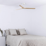 FARO BARCELONA VENTILATEUR PLAFOND HEYWOOD M DC BLANC/BOIS CLAIR