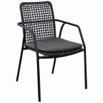 FAUTEUILS NANTES ROPE ANTHR - COUSSIN ANTHRAC/STRUCT NOIRE