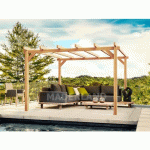 PERGOLA EN BOIS LAMELLÉ-COLLÉ LINARES 3X3 M MADERLAND