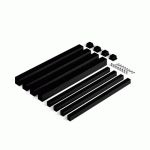 PIEDS ET CADRE POUR TABLE - ACIER - RIGIDE - 750X750 - NOIR EMUCA