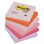 POST-IT LOT DE 6 BLOCS REPOSITIONNABLES COLORIS PLAISIR DIMENSIONS 76X76MM BP754