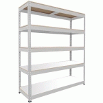 RAYONNAGE MANUTAN RAPID 1 1980X1830X610 5 TAB GRIS MELA