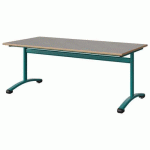 TABLE MALIBU 160X80 T4 DL STRA ALAISÉ BÉTON F186/BLEU 5018